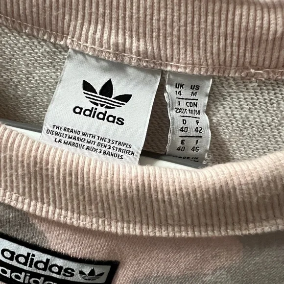 Adidas pink camouflage crop top sweatshirt - Picture 5 of 6